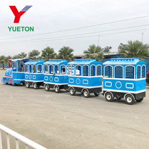 รถไฟไร้รางธุรกิจสวนสนุกสำหรับเด็ก รถไฟไฟฟ้ากลางแจ้ง ขายดีในจีน ห้างสรรพสินค้าจีน บิ๊กบลู - Product Image 6