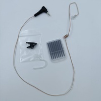 Écouteur filaire sans fil 3,5 mm, confortable à porter, en ABS/PU, longueur de cordon personnalisable, mini écouteur de sécurité