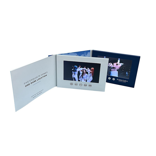 Custom Printed 5/ 7/10.1/14 Inch IPS LCD Screen Digital Invitation Video Greeting Card Wedding Video Book Brochure MP4 Speaker