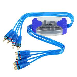 Cavo <span class=keywords><strong>Audio</strong></span> universale isolatore Ground Loop a 4 canali blu per filtro eliminatore di rumore per auto Dropshipping disponibile - Product Image 4