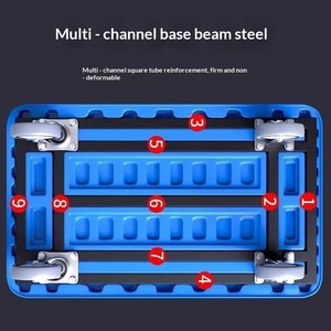 รถเข็นโลจิสติกส์แบบพับได้ ล้ออเนกประสงค์ ล้อพลาสติกหนาพิเศษ รถเข็นล้อหนัก รถพ่วง - Product Image 1