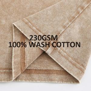 Camiseta de algodón 100% de 230 g/m² con lavado ácido, estilo vintage, de gran tamaño, para hombre, personalizable con impresión DTG, OEM - Product Image 3