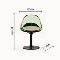 JingYue Chaise de bar en résine de luxe transparente personnalisée Mobilier artisanal pour espaces commerciaux Hôtels Salons