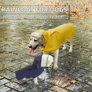 Large Luxury <strong>Nylon</strong> Pet Jacket for Dogs Waterproof Portable <strong>Raincoat</strong> with Solid Pattern for Winter and Spring Raining Days - Product Image 2