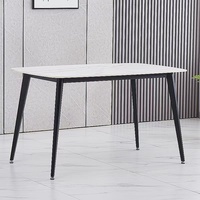 Pieds de table en métal robuste, support pour dalle rocheuse, pieds simples rectangulaires pour table basse, support pour table à manger en verre trempé