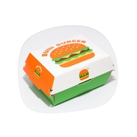 Cajas Personalizadas con Logotipo - Cajas para Hamburguesas Reciclables Disponibles, Envases Desechables para Alimentos