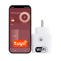 Bilihondim EU Mini Prise Intelligente WiFi avec Variateur 200W 1 Canal, Contrôle à Distance via l'Application Tuya Smart Life, Compatible avec Alexa et Google Assistant