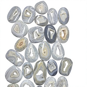 100% NATURAL WHITE <b>WINDOW</b> AGATE Mix Shape Cabochon Loose Gemstone FAIJAN GEMS Third Party Certified Customizable Size for - Product Image 1