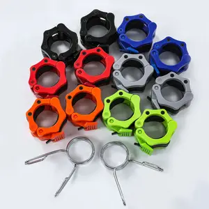 Barbell Clamps Dumbbell Spinlock Collars Clips for Standard Weight Lifting Bar Professional Buckle for Gym Exercise Fitness