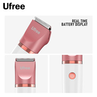 Tondeuse bikini 3-en-1 UFREE pour femme, rasoir électrique rechargeable USB, lames en acier inoxydable, étanche IPX6, usage hôtelier