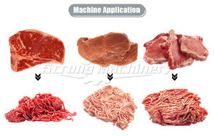 Nueva condición automática picadora de carne congelada y máquina trituradora de salchichas para pollo y cerdo - Product Image 2