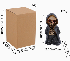 DAMAI Figura de Esqueleto Gótico de Resina para Niños, Estilo Ceñudo con Túnica Negra, Decoración de Halloween para el Hogar, Venta al por Mayor - Product Image 6