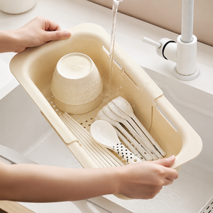 Panier égouttoir rétractable et extensible grand format pour évier, passoire de cuisine pour légumes et fruits, organisateur de cuisine - Product Image 5