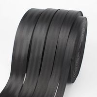 Cinta de poliéster personalizada de fábrica, cincha de cinco hilos de 25, 38, 50 mm para cinturón de seguridad, cinta de poliéster PES para cinturón de seguridad de coche