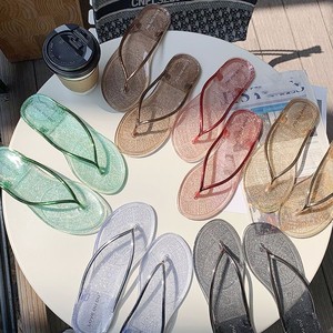 Custom logo Design <strong>Jelly</strong> Flipflops Upper Beach Slippers Indoor Outdoor Women Ladies Flipflop Home Slides Slipper <strong>Flip</strong> <strong>Flop</strong> - Product Image 6