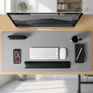 Desk <b>Pad</b> Set with Keyboard <b>Mouse</b> Mat and Phone Holder for Office Workspace Organization - Product Image 3