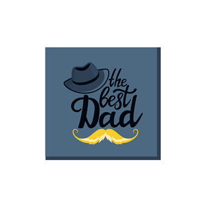 Juego de Platos de Papel Desechables Personalizados DAMAI con Temática del Día del Padre, Bolsa Azul Oscuro y Juego de Platos de Papel con Barba Marrón - Product Image 6