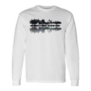 T-shirt à manches longues Guitar Lake Shadow Love Guitar Musician Rock On Guitar Trees - Product Image 1
