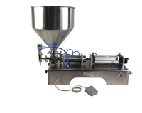 Remplisseuse semi-automatique pneumatique à piston pour sauces, miel et crèmes cosmétiques en acier inoxydable 304 ou 316 pour petites entreprises