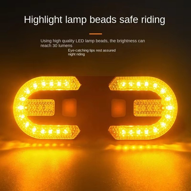 New Image USB Charging 600mAh Rechargeable Battery Detachable Wireless Remote Turn Signal LED IPX4 Waterproof 5 Modes Light