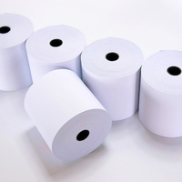 Rouleau de papier thermique 80x80mm simple couche pour la restauration à emporter, compatible avec les imprimantes POS et ATM