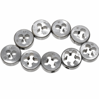 Juego de Matrices Circulares Industriales para Roscado de Roscas, de M3 a M12, Paso Grueso, Rosca Derecha, de Acero, para Herramientas de Roscado