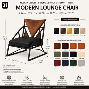 Sillón Moderno, Cómodo y Tapizado para Sala de Estar, Dormitorio, Oficina, Recepción y Muebles Contemporáneos para el Hogar - Product Image 2