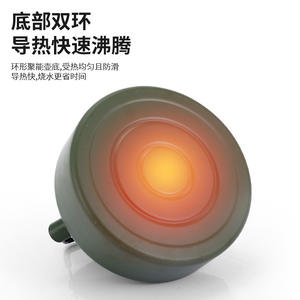 กาต้มน้ำอลูมิเนียมอัลลอยด์แบบพกพา 2.0 ลิตรน้ำหนักเบาสำหรับตั้งแคมป์กลางแจ้งสำหรับเดินป่าตกปลาปิกนิกการเดินทางบนถนน - Product Image 5