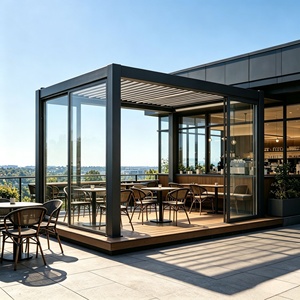 Toldo Plegable Rectangular Resistente para Exteriores, de Aluminio 6063, Totalmente Impermeable, con Iluminación LED Integrada - Product Image 4
