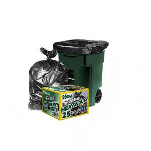 Bolsas de Basura Huamaohengchun de 95-96 Galones, Resistentes (Paquete de 25) - Forros para Contenedores de Basura Negros Extra Grandes para 90-100 Galones - Product Image 1