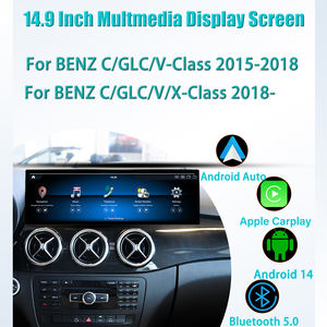 Écran tactile Android 14,9 pouces pour voiture, Carplay pour Benz C/<span class=keywords><strong>CLC</strong></span>/V-class 2015-2018- X-class 2018- Lecteur multimédia de voiture avec GPS Navi - Product Image 1