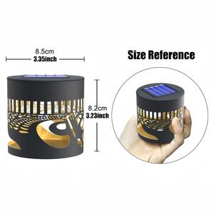 Lampes solaires pour clôture, projecteur solaire en métal en forme de hibou, lampes murales extérieures pour terrasse, marches, thème mandala pour la décoration du jardin et de la cour - Product Image 2