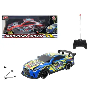 Supercar RC à l'échelle 1/18 avec lumières et télécommande pour enfants et passionnés de course - Product Image 1