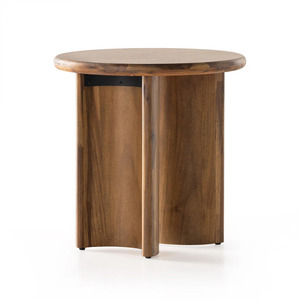 Table d'appoint en bois massif, table de chevet artisanale, mobilier contemporain pour salon, chambre, salle de séjour et bureau - Product Image 6