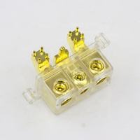 Bornes de connexion à vis plaquées or pour amplificateur de puissance automobile, bornes audio 3P