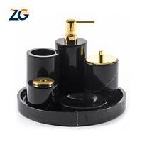 ZGSTONE Plateau de service en marbre naturel moderne et durable pour salle de bain, base à savon, décoration intérieure, shampoing, luxe hôtelier