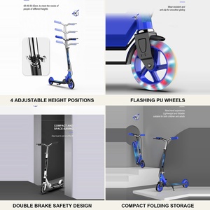 Children's <strong>Scooter</strong> Light up 2 <strong>Big</strong> Wheels Foldable and Height Adjustable Kids' Kick <strong>Scooter</strong> for Girls Boys Ages 3+ to Teen - Product Image 2