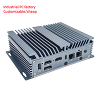 Mini PC industriel embarqué Lamitouch, Intel I5 8265U, 8 Go DDR3, 2 RS232, 2 LAN, Win10/Linux, WiFi, sans ventilateur, garantie 1 an