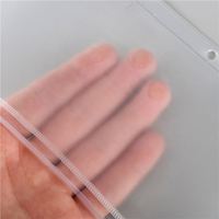 Feuille de pochette transparente en PVC personnalisée A5 A6 A7 avec 6 trous, pochette à fermeture éclair, insert pour classeur, pochette à feuilles mobiles