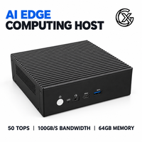 Host Komputasi AI Edge dengan Memori Terpadu LPDDR5 dan Port USB Type-C, Kotak AI Edge Industri untuk Inferensi AI Edge
