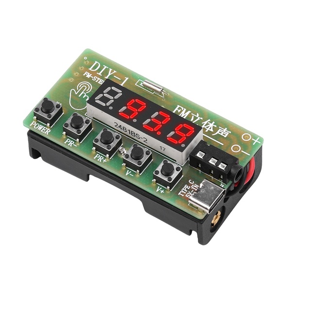 AM/FM medium wave frequency modulation two band 87-108MHz stereo digital tuner headphone radio module kit DIY production