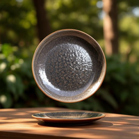 Plato Hondo Coupe Moon Brown de 23 cm con Esmalte Texturizado para Servir Comida