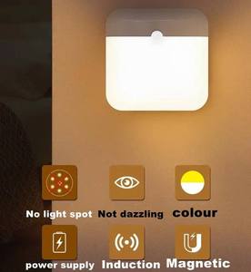 Luz nocturna LED recargable por USB con sensor de movimiento, inalámbrica y magnética, para escaleras, pasillos y otras áreas. - Product Image 5