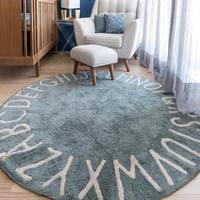Area Rugs for Living Room Grey Bedroom Baby Circular Carpet Round Rugs Rug for Babys Room Large Fluffy Luxury Carpet for Kids
