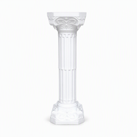 Colonne romaine en plastique blanc pour mariages et fêtes, élément décoratif ajouré élégant pour jardin, fournitures de mariage