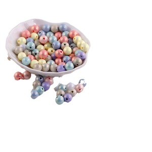 Ice Cream Colored Acrylic Round <b>Beads</b> 6MM 8MM 10MM <b>Loose</b> <b>Beads</b> For Bracelet Making DIY Jewelry Making Materials - Product Image 5