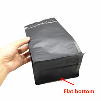 Sac à café en papier d'aluminium de qualité alimentaire, impression personnalisée, fond plat, debout, réutilisable, fermeture éclair, emballage de pochette à café