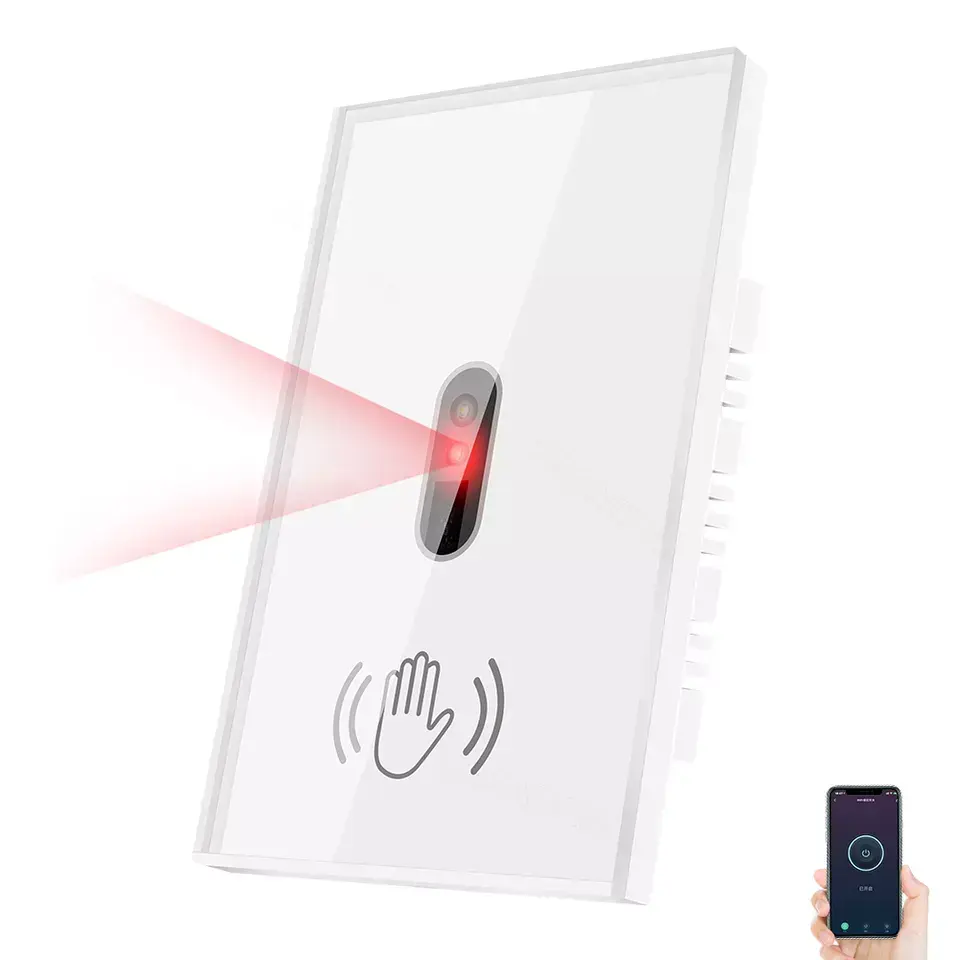 Tuya Smart Home Wireless Remote Voice Control Timing WIFI infrarossi interruttore della luce del pannello di vetro della parete di rilevamento del corpo umano