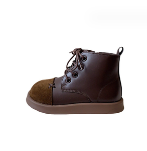 Botas para Bebés y Niños Pequeños, Botas Cortas hasta el Tobillo, Botas Escolares para Niños, Zapatos Marrones para Bebés - Product Image 1