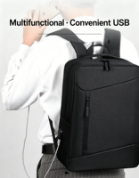 Sac à dos d'étudiant pour ordinateur portable, grand format, multifonctionnel, léger, durable, imperméable, en polyester, avec fermeture éclair, USB, Travel Oxford